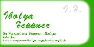 ibolya heppner business card